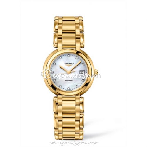 Longines PrimaLuna Automatic 30 Yellow Gold MOP L8.113.6.87.6 Longines PrimaLuna Automatic 30 Yellow Gold MOP L8.113.6.87.6