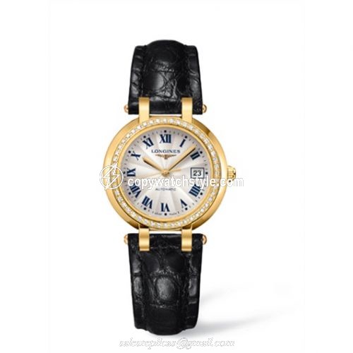 Longines PrimaLuna Automatic 30 Yellow Gold Diamond Leather L8.113.7.78.2 Longines PrimaLuna Automatic 30 Yellow Gold Diamond Leather L8.113.7.78.2