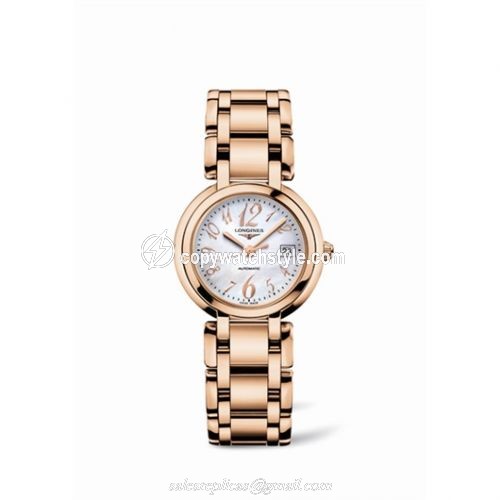 Longines PrimaLuna Automatic 30 Pink Gold Funky MOP L8.113.8.83.6 Longines PrimaLuna Automatic 30 Pink Gold Funky MOP L8.113.8.83.6