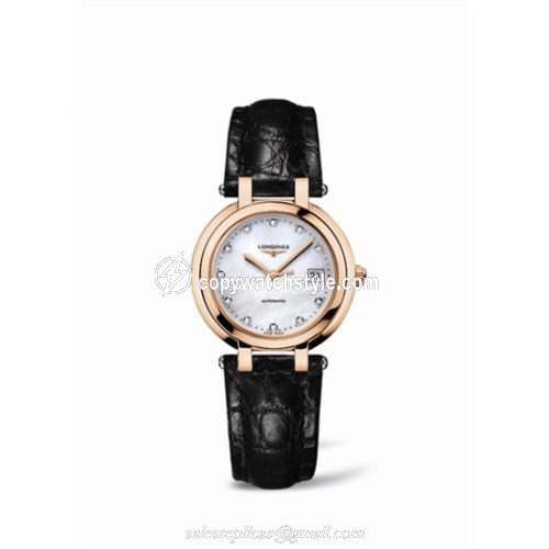 Longines PrimaLuna Automatic 30 Pink Gold Leather MOP L8.113.8.87.2 Longines PrimaLuna Automatic 30 Pink Gold Leather MOP L8.113.8.87.2
