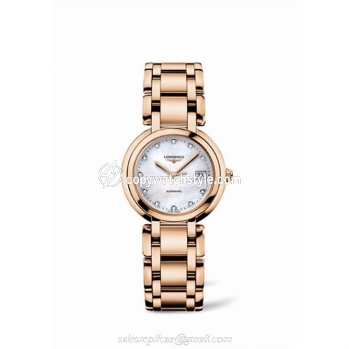 Longines PrimaLuna Automatic 30 Pink Gold MOP L8.113.8.87.6 Longines PrimaLuna Automatic 30 Pink Gold MOP L8.113.8.87.6