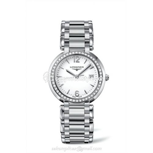 Longines PrimaLuna Quartz 34 Diamond Arabic L8.114.0.16.6 Longines PrimaLuna Quartz 34 Diamond Arabic L8.114.0.16.6