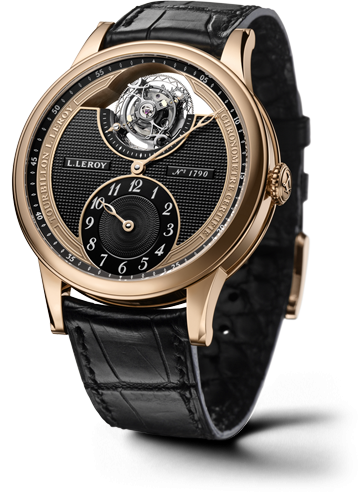 Leroy Osmior Tourbillon Automatic Regulator Pink Black LL106/2 Leroy Osmior Tourbillon Automatic Regulator Pink Black LL106/2