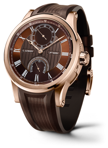 Leroy Automatic Deck Chronometer Pink Gold Brown LL201/3 Leroy Automatic Deck Chronometer Pink Gold Brown LL201/3