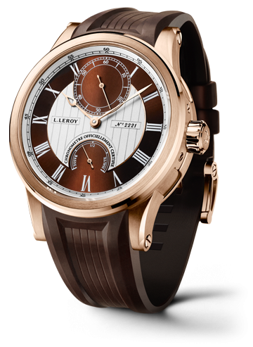 Leroy Automatic Deck Chronometer Pink Gold Brown-Silver LL201/4 Leroy Automatic Deck Chronometer Pink Gold Brown-Silver LL201/4