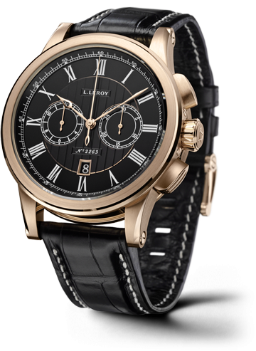 Leroy Automatic Deck Chronograph Pink Gold Black LL203/2 Leroy Automatic Deck Chronograph Pink Gold Black LL203/2
