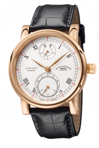 Muhle Glashutte Robert Mhle Auf/Ab GOLD White / Strap M1-11-25-LB Muhle Glashutte Robert Mhle Auf/Ab GOLD White / Strap M1-11-25-LB