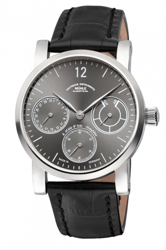 Muhle Glashutte Robert Mhle Zeigerdatum Anthracite / Strap M1-11-46-LB