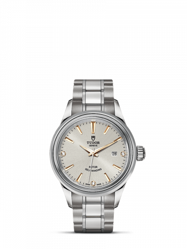 Tudor Style 28 Stainless Steel / Silver-Diamond / Bracelet M12100-0019 Tudor Style 28 Stainless Steel / Silver-Diamond / Bracelet M12100-0019