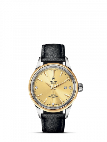 Tudor Style 28 Stainless Steel / Yellow Gold / Champagne-Diamond / Strap M12103-0010 Tudor Style 28 Stainless Steel / Yellow Gold / Champagne-Diamond / Strap M12103-0010