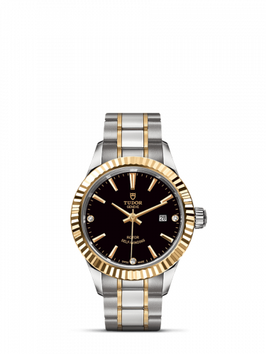 Tudor Style 28 Stainless Steel / Yellow Gold / Fluted / Black-Diamond / Bracelet M12113-0011 Tudor Style 28 Stainless Steel / Yellow Gold / Fluted / Black-Diamond / Bracelet M12113-0011