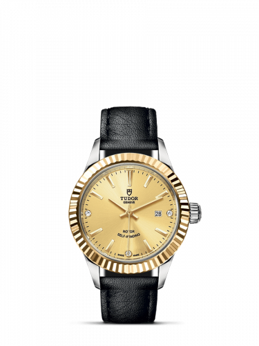 Tudor Style 28 Stainless Steel / Yellow Gold / Fluted / Champagne-Diamond / Strap M12113-0022 Tudor Style 28 Stainless Steel / Yellow Gold / Fluted / Champagne-Diamond / Strap M12113-0022
