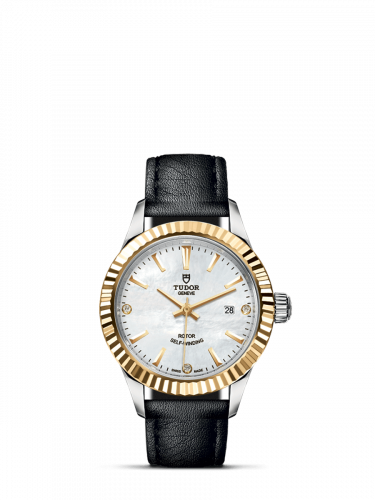 Tudor Style 28 Stainless Steel / Yellow Gold / Fluted / MOP-Diamond / Strap M12113-0027 Tudor Style 28 Stainless Steel / Yellow Gold / Fluted / MOP-Diamond / Strap M12113-0027