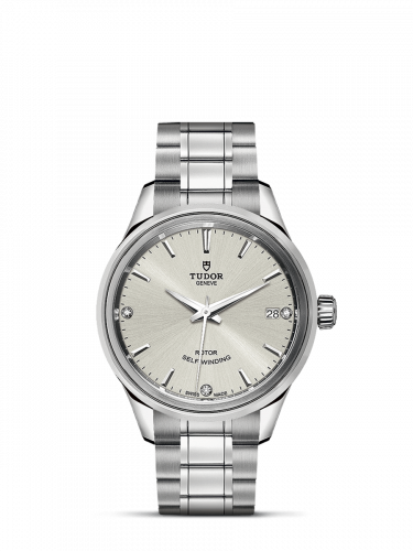 Tudor Style 34 Stainless Steel / Silver-Diamond / Bracelet M12300-0003 Tudor Style 34 Stainless Steel / Silver-Diamond / Bracelet M12300-0003