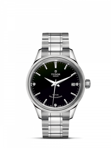 Tudor Style 34 Stainless Steel / Black-Diamond / Bracelet M12300-0004 Tudor Style 34 Stainless Steel / Black-Diamond / Bracelet M12300-0004