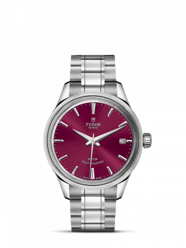 Tudor Style 34 Stainless Steel / Burgundy / Bracelet M12300-0010 Tudor Style 34 Stainless Steel / Burgundy / Bracelet M12300-0010