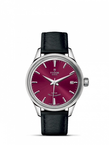 Tudor Style 34 Stainless Steel / Burgundy / Strap M12300-0011 Tudor Style 34 Stainless Steel / Burgundy / Strap M12300-0011