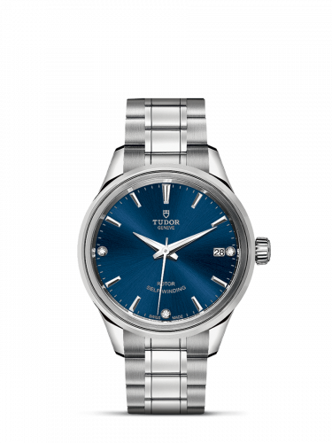 Tudor Style 34 Stainless Steel / Blue-Diamond / Bracelet M12300-0012 Tudor Style 34 Stainless Steel / Blue-Diamond / Bracelet M12300-0012
