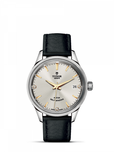 Tudor Style 34 Stainless Steel / Silver-Diamond / Strap M12300-0020 Tudor Style 34 Stainless Steel / Silver-Diamond / Strap M12300-0020