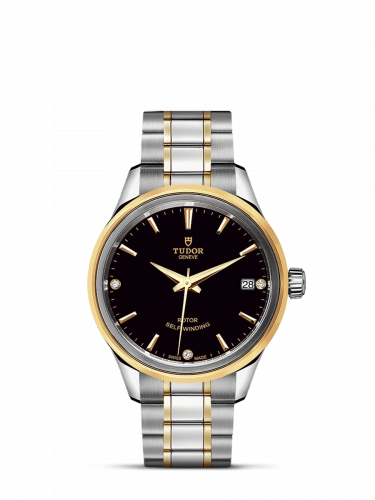 Tudor Style 34 Stainless Steel / Yellow Gold / Black-Diamond / Bracelet M12303-0006 Tudor Style 34 Stainless Steel / Yellow Gold / Black-Diamond / Bracelet M12303-0006