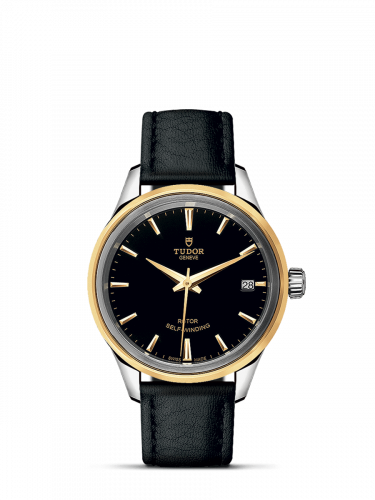 Tudor Style 34 Stainless Steel / Yellow Gold / Black / Strap M12303-0009 Tudor Style 34 Stainless Steel / Yellow Gold / Black / Strap M12303-0009