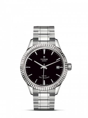 Tudor Style 34 Stainless Steel / Fluted / Black / Bracelet M12310-0003 Tudor Style 34 Stainless Steel / Fluted / Black / Bracelet M12310-0003