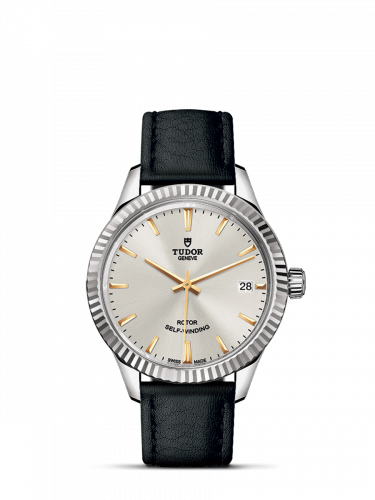 Tudor Style 34 Stainless Steel / Fluted / Silver / Strap M12310-0023 Tudor Style 34 Stainless Steel / Fluted / Silver / Strap M12310-0023
