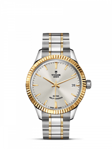 Tudor Style 34 Stainless Steel / Yellow Gold / Fluted / Silver / Bracelet M12313-0003 Tudor Style 34 Stainless Steel / Yellow Gold / Fluted / Silver / Bracelet M12313-0003
