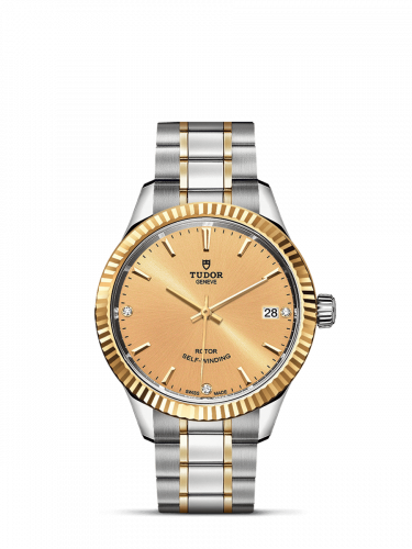 Tudor Style 34 Stainless Steel / Yellow Gold / Fluted / Champagne-Diamond / Bracelet M12313-0007 Tudor Style 34 Stainless Steel / Yellow Gold / Fluted / Champagne-Diamond / Bracelet M12313-0007