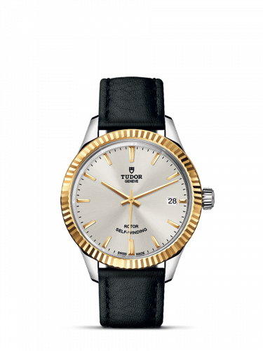Tudor Style 34 Stainless Steel / Yellow Gold / Fluted / Silver / Strap M12313-0018 Tudor Style 34 Stainless Steel / Yellow Gold / Fluted / Silver / Strap M12313-0018