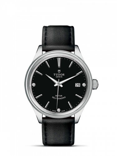 Tudor Style 38 Stainless Steel / Black-Diamond / Strap M12500-0008 Tudor Style 38 Stainless Steel / Black-Diamond / Strap M12500-0008