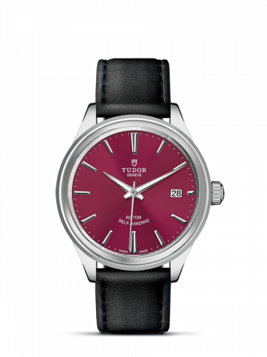 Tudor Style 38 Stainless Steel / Burgundy / Strap M12500-0012 Tudor Style 38 Stainless Steel / Burgundy / Strap M12500-0012