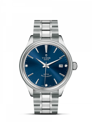Tudor Style 38 Stainless Steel / Blue-Diamond / Bracelet M12500-0013 Tudor Style 38 Stainless Steel / Blue-Diamond / Bracelet M12500-0013