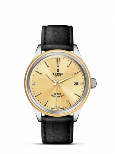 Tudor Style 38 Stainless Steel / Yellow Gold / Champagne-Diamond / Strap M12503-0010 Tudor Style 38 Stainless Steel / Yellow Gold / Champagne-Diamond / Strap M12503-0010