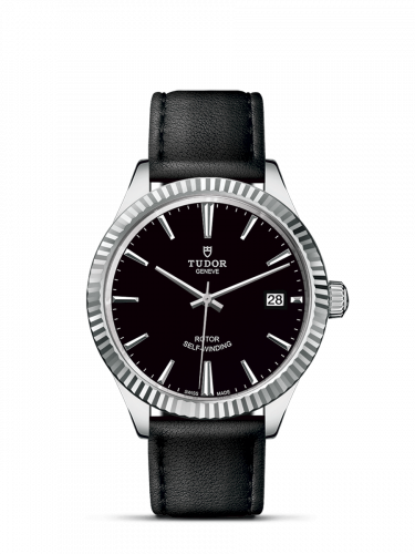 Tudor Style 38 Stainless Steel / Fluted / Black / Strap M12510-0022 Tudor Style 38 Stainless Steel / Fluted / Black / Strap M12510-0022