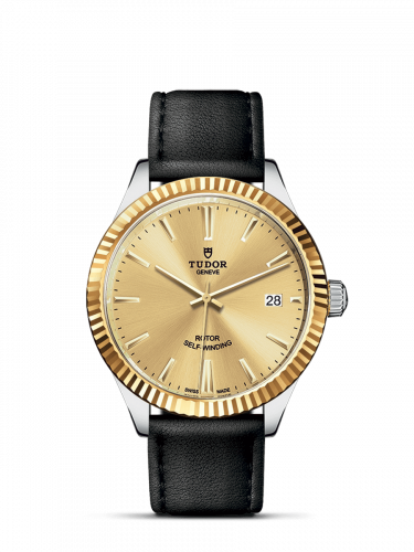 Tudor Style 38 Stainless Steel / Yellow Gold / Fluted / Champagne / Strap M12513-0017 Tudor Style 38 Stainless Steel / Yellow Gold / Fluted / Champagne / Strap M12513-0017