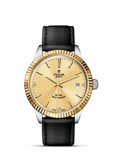 Tudor Style 38 Stainless Steel / Yellow Gold / Fluted / Champagne-Diamond / Strap M12513-0020 Tudor Style 38 Stainless Steel / Yellow Gold / Fluted / Champagne-Diamond / Strap M12513-0020