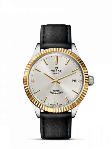 Tudor Style 38 Stainless Steel / Yellow Gold / Fluted / Silver-Diamond / Strap M12513-0021 Tudor Style 38 Stainless Steel / Yellow Gold / Fluted / Silver-Diamond / Strap M12513-0021