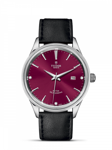 Tudor Style 41 Stainless Steel / Burgundy-Diamond / Strap M12700-0016 Tudor Style 41 Stainless Steel / Burgundy-Diamond / Strap M12700-0016