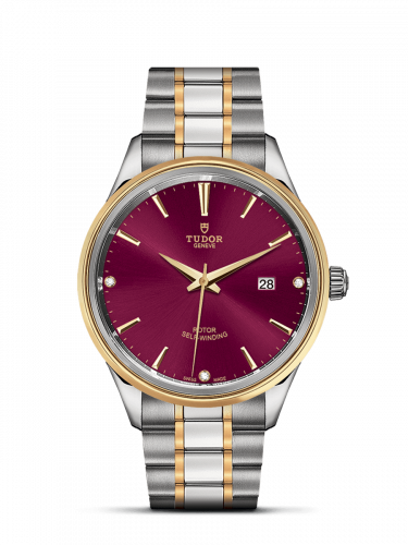 Tudor Style 41 Stainless Steel / Yellow Gold / Burgundy-Diamond / Bracelet M12703-0015 Tudor Style 41 Stainless Steel / Yellow Gold / Burgundy-Diamond / Bracelet M12703-0015