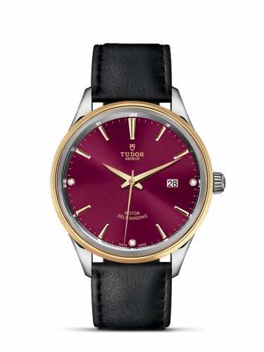 Tudor Style 41 Stainless Steel / Yellow Gold / Burgundy-Diamond / Strap M12703-0016 Tudor Style 41 Stainless Steel / Yellow Gold / Burgundy-Diamond / Strap M12703-0016