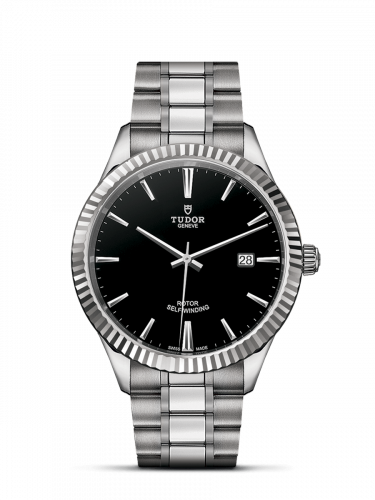 Tudor Style 41 Stainless Steel / Fluted / Black / Bracelet M12710-0003 Tudor Style 41 Stainless Steel / Fluted / Black / Bracelet M12710-0003
