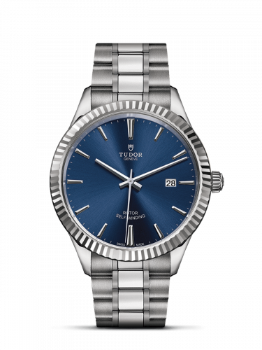 Tudor Style 41 Stainless Steel / Fluted / Blue / Bracelet M12710-0013 Tudor Style 41 Stainless Steel / Fluted / Blue / Bracelet M12710-0013
