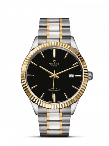 Tudor Style 41 Stainless Steel / Yellow Gold / Fluted / Black / Bracelet M12713-0005 Tudor Style 41 Stainless Steel / Yellow Gold / Fluted / Black / Bracelet M12713-0005