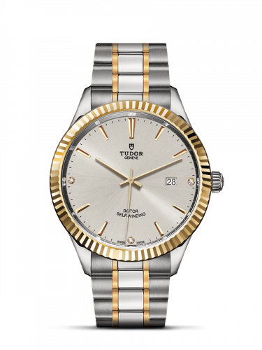 Tudor Style 41 Stainless Steel / Yellow Gold / Fluted / Silver-Diamond / Bracelet M12713-0009 Tudor Style 41 Stainless Steel / Yellow Gold / Fluted / Silver-Diamond / Bracelet M12713-0009