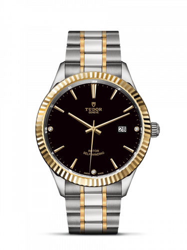 Tudor Style 41 Stainless Steel / Yellow Gold / Fluted / Black-Diamond / Bracelet M12713-0011 Tudor Style 41 Stainless Steel / Yellow Gold / Fluted / Black-Diamond / Bracelet M12713-0011