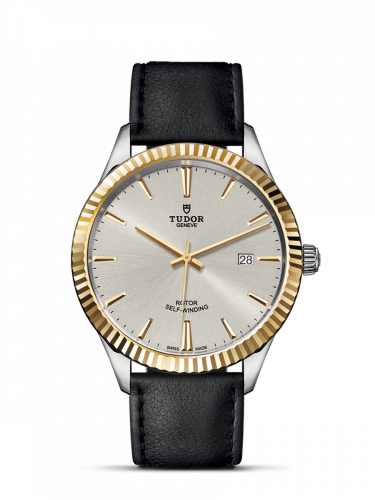 Tudor Style 41 Stainless Steel / Yellow Gold / Fluted / Silver / Strap M12713-0018 Tudor Style 41 Stainless Steel / Yellow Gold / Fluted / Silver / Strap M12713-0018