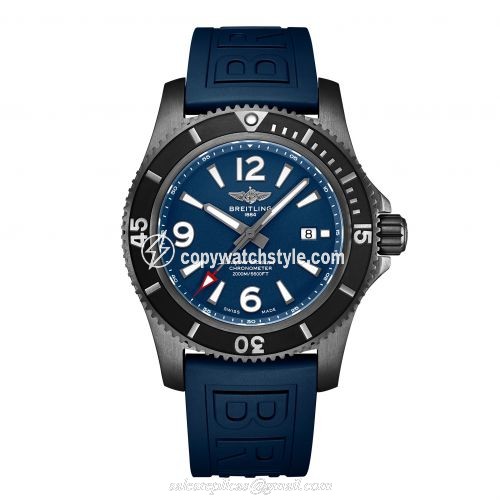 Breitling Superocean 46 Blacksteel / Blue / Rubber / Folding M17368D71C1S2 Breitling Superocean 46 Blacksteel / Blue / Rubber / Folding M17368D71C1S2