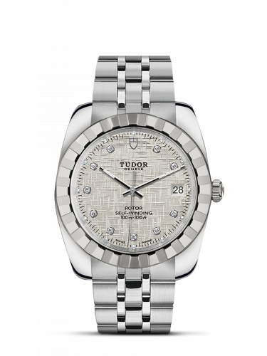 Tudor Classic 38 Stainless Steel / Fluted / Silver-Diamond / Bracelet M21010-0013 Tudor Classic 38 Stainless Steel / Fluted / Silver-Diamond / Bracelet M21010-0013