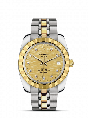 Tudor Classic 38 Stainless Steel / Yellow Gold / Fluted / Champagne-Diamond / Bracelet M21013-0010 Tudor Classic 38 Stainless Steel / Yellow Gold / Fluted / Champagne-Diamond / Bracelet M21013-0010
